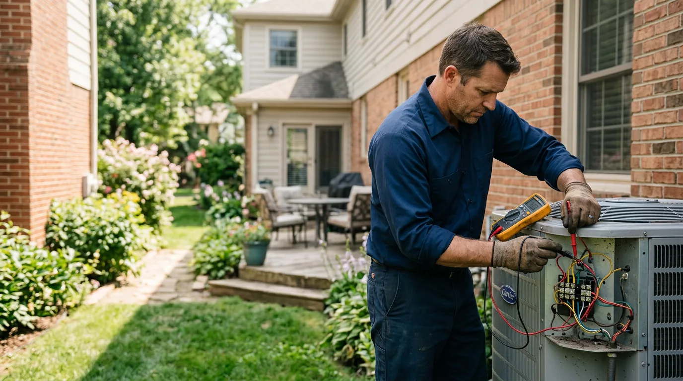 HVAC technician working near Elyria, OH